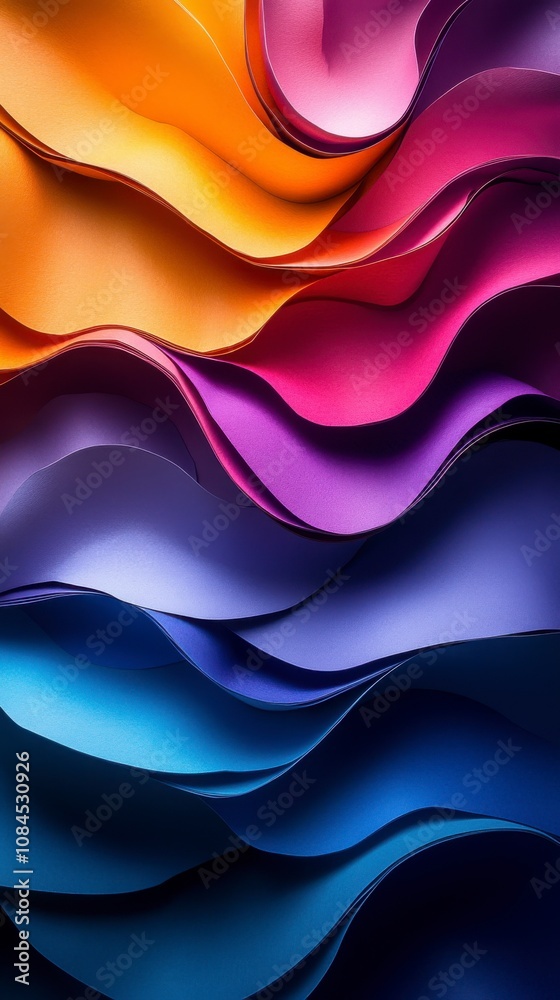 Abstract Colorful Paper Waves: A Stunning Visual Feast Abstract Colorful Paper Waves: A Stunning Visual Feast