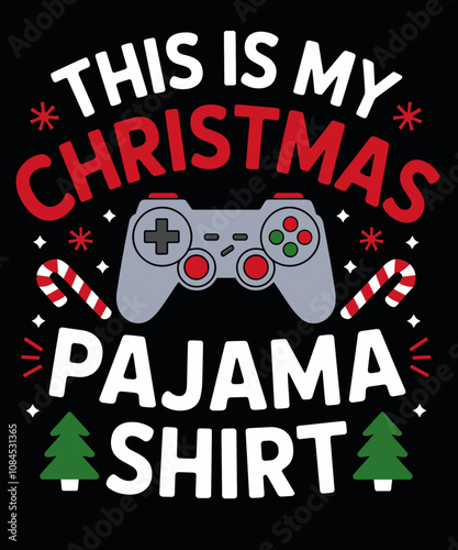 This is my Christmas pajama shirt , funny illustration