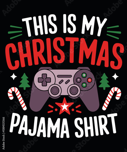 This is my Christmas pajama shirt , funny illustration