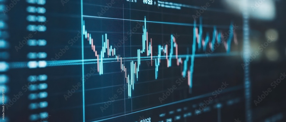 A close-up of a financial chart displaying stock market trends and data analysis. A close-up of a financial chart displaying stock market trends and data analysis.