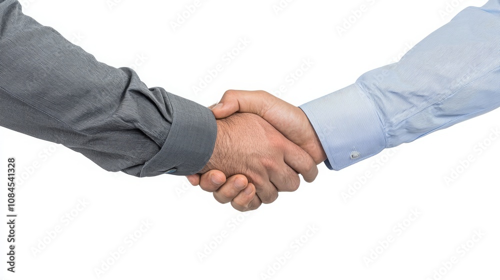 Two men shaking hands, symbolizing agreement and partnership in a professional setting. Two men shaking hands, symbolizing agreement and partnership in a professional setting.