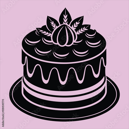 cake black silhouette