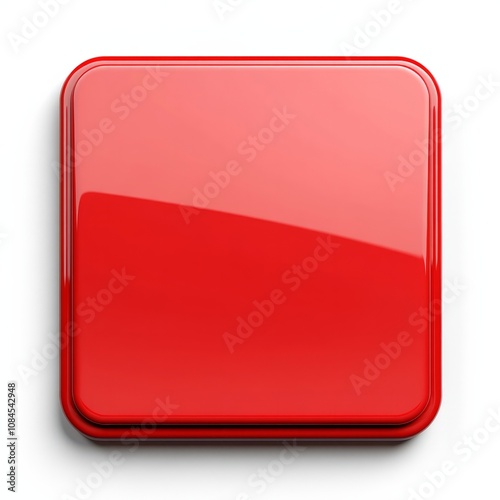 red blank label tag on white