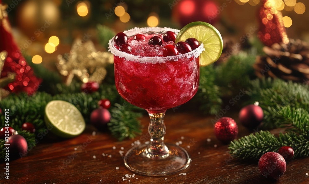 A glass of red drink with a lime slice in it A glass of red drink with a lime slice in it