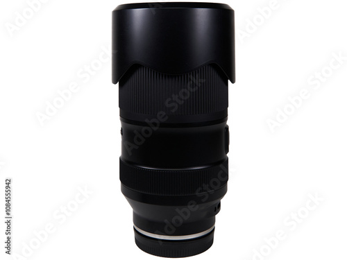 Foto Isolated telephoto lens. Cut out transparent png