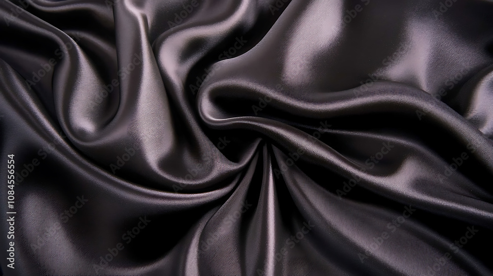 Black Silk Satin Surface Background Black Silk Satin Surface Background
