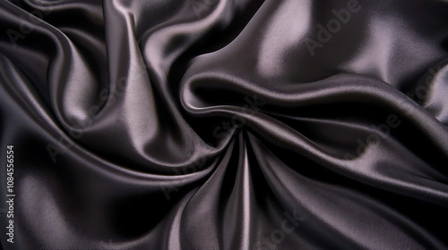 Black Silk Satin Surface Background