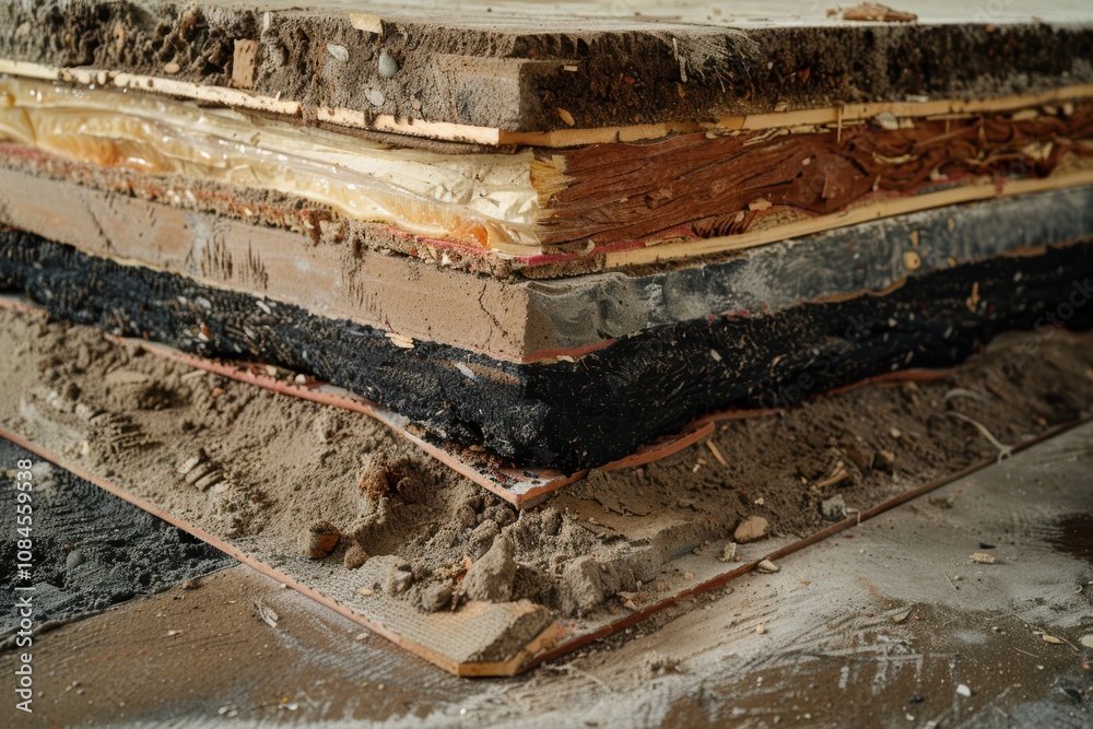 Cross Section of Basement Insulation Layers for Moisture Protection and Energy Efficiency Cross Section of Basement Insulation Layers for Moisture Protection and Energy Efficiency
