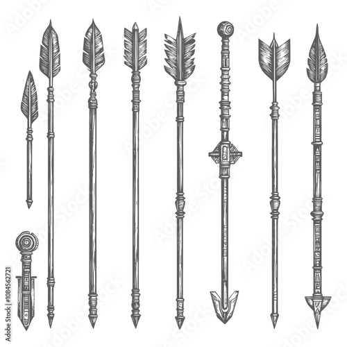 Hand Drawn Collection of Ornate Arrows