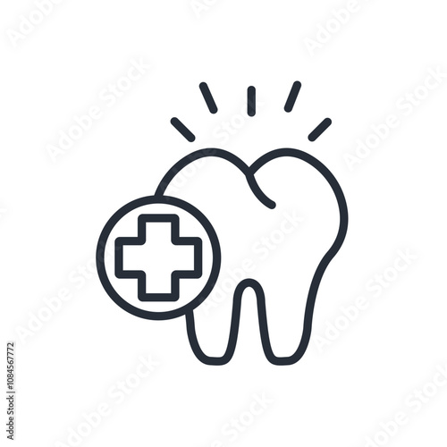 Dentist icon. vector.Editable stroke.linear style sign for use web design,logo.Symbol illustration.