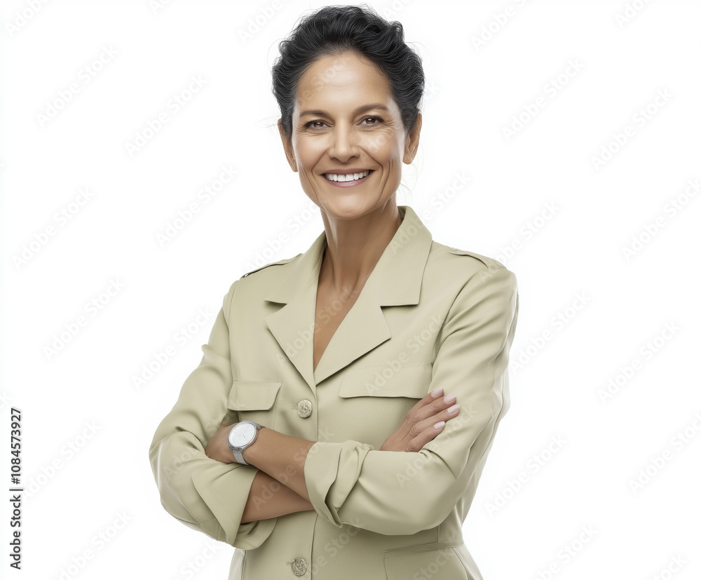 Businesswoman isolated on white background, professional, business