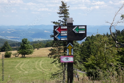 Panorama view Komáří Hůrka in tschechien photo