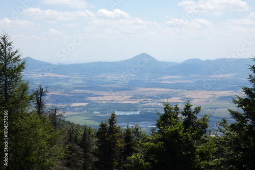 Panorama view Komáří Hůrka in tschechien photo