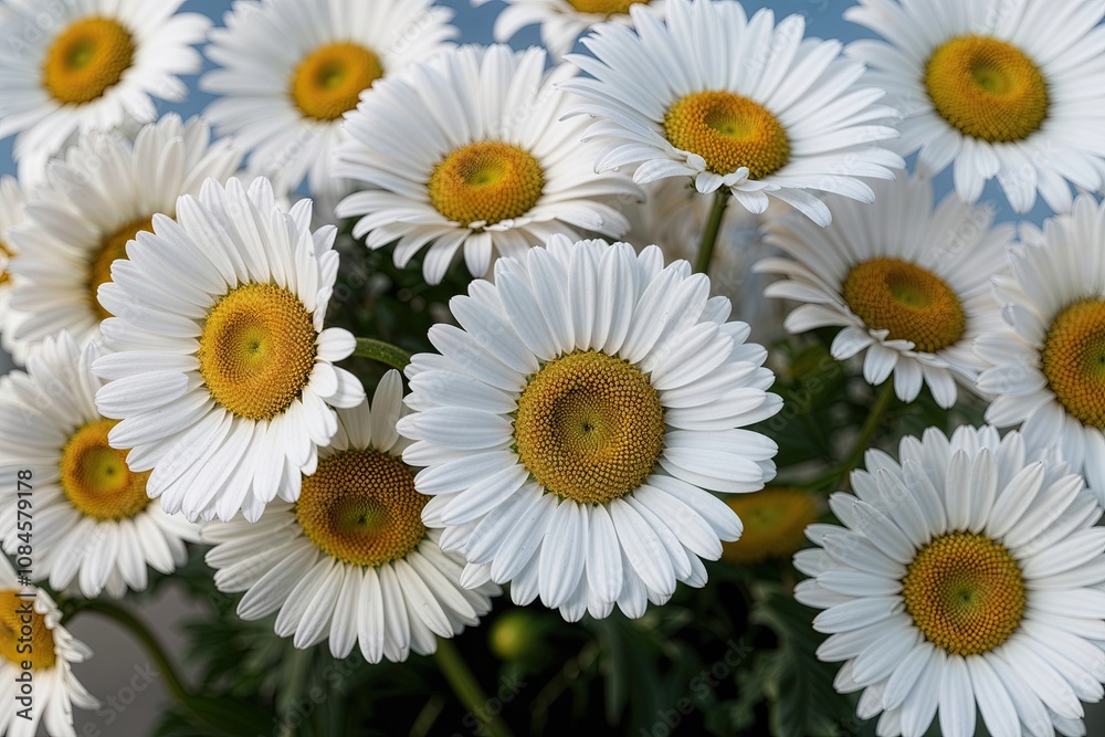 Obraz premium Graceful White Daisy Portraits on Clear Background