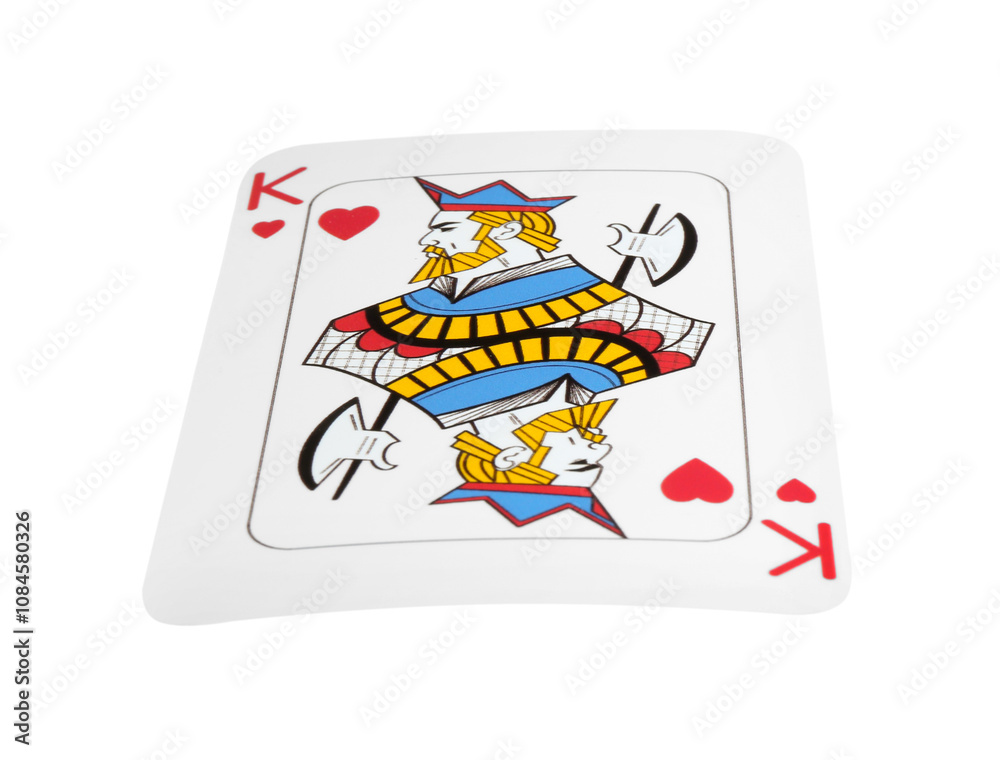 Fototapeta premium Poker game. One playing card isolated on white