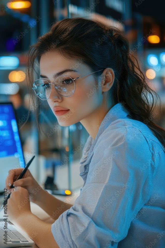 A person sitting at home with a laptop, possibly doing work or learning something A person sitting at home with a laptop, possibly doing work or learning something