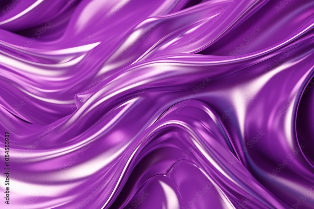 Obraz premium Purple Liquid shiny background, Liquid Purple Wallpaper, Purple satin Abstract background, Purple glossy Background, Purple Liquid Effect Wallpaper, AI Generative