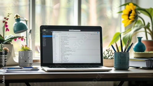 Organized Workspace for Efficient Email Management and Productivity photo