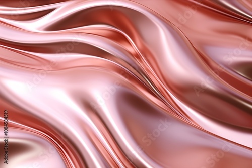 Rose Gold Liquid Effect Wallpaper, Rose Gold Liquid shiny Background, Liquid Rose Gold Wallpaper, Rose Gold Satin Abstract background, Rose Gold Glossy Background, AI Generative