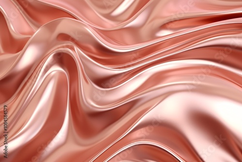 Rose Gold Liquid Effect Wallpaper, Rose Gold Liquid shiny Background, Liquid Rose Gold Wallpaper, Rose Gold Satin Abstract background, Rose Gold Glossy Background, AI Generative