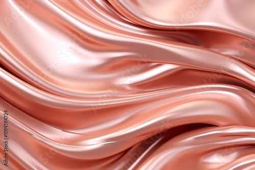 Rose Gold Liquid Effect Wallpaper, Rose Gold Liquid shiny Background, Liquid Rose Gold Wallpaper, Rose Gold Satin Abstract background, Rose Gold Glossy Background, AI Generative