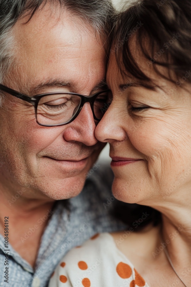 A man and a woman standing face to face, gazing into each other's eyes A man and a woman standing face to face, gazing into each other's eyes