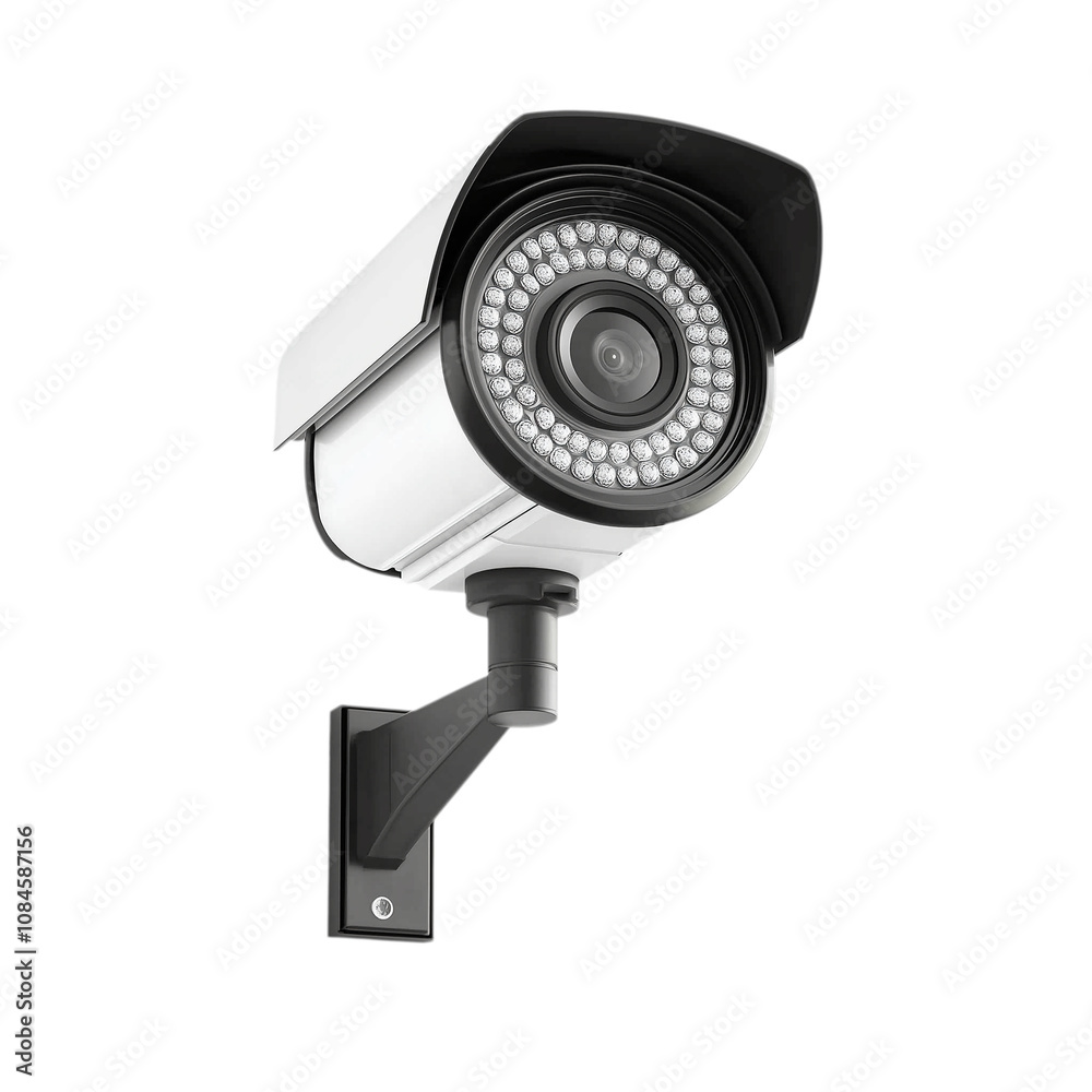 Security camera isolated on transparent background
