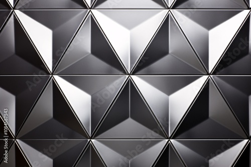 Polished Semigloss background, 3D Geometric Background, Metallic 3D Pattern, 3D Tile Wallpaper, Relief pattern, Abstract CG background, AI Generative