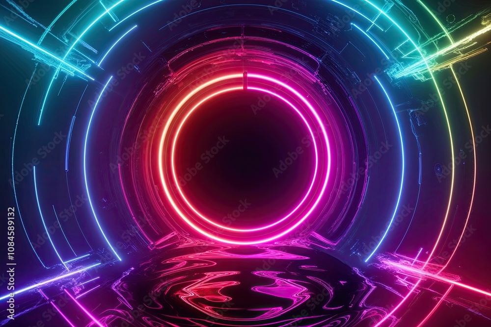 Futuristic Neon Gradient Background with Electric Color Blends for Stunning Visual Effects Futuristic Neon Gradient Background with Electric Color Blends for Stunning Visual Effects