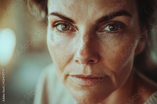 Portrait of a woman with a blurred background, ideal for personal use or as a placeholder