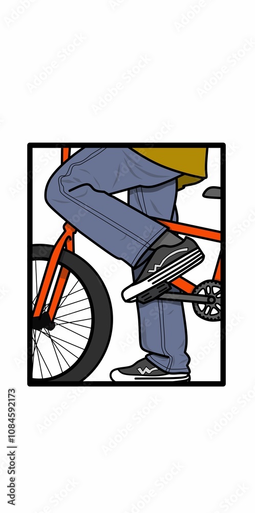 Fototapeta premium illustration of a bicycle