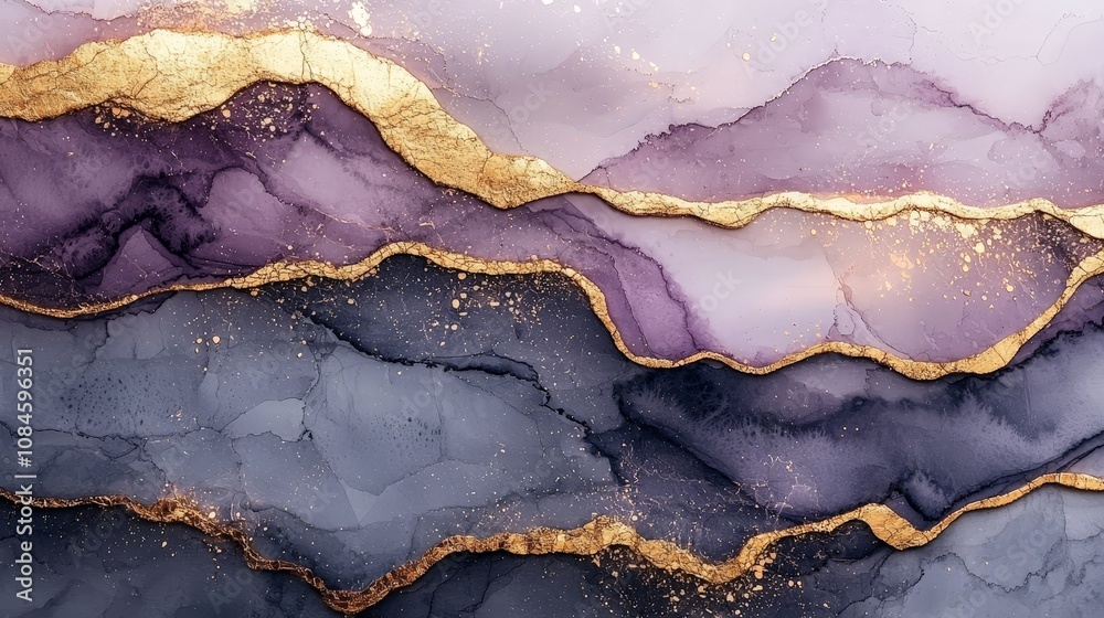 Abstract art featuring flowing colors and metallic accents. Abstract art featuring flowing colors and metallic accents.