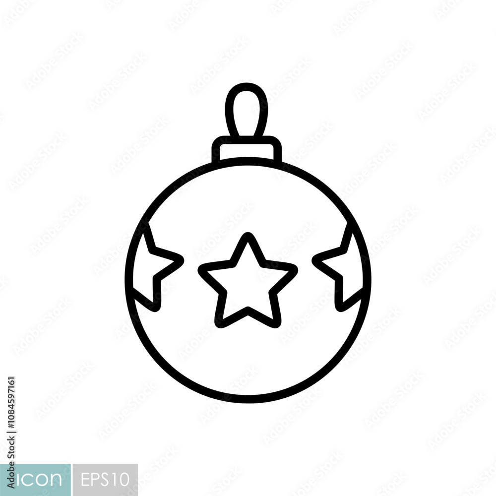 Christmas elegant ball in embossed pattern icon Christmas elegant ball in embossed pattern icon