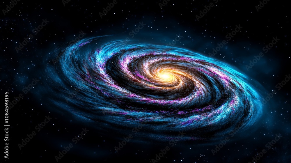 Spiral Galaxy Cosmic Dust Nebula Starry Night Space Background Spiral Galaxy Cosmic Dust Nebula Starry Night Space Background