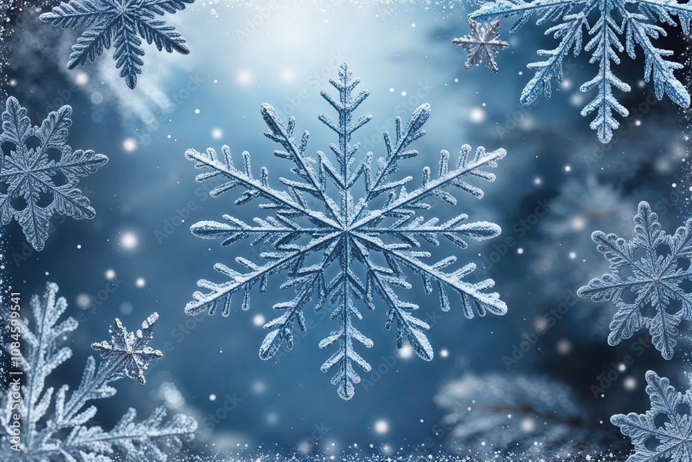 Ethereal Blue Snowflake Decorative Velvety Backgrounds for a Festive Winter Atmosphere Ethereal Blue Snowflake Decorative Velvety Backgrounds for a Festive Winter Atmosphere