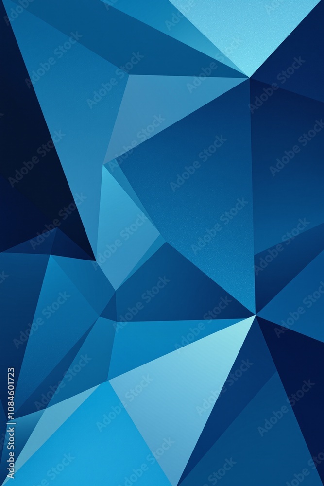 Obraz premium Geometric Blue Abstract Background with Sharp Angles and Facets