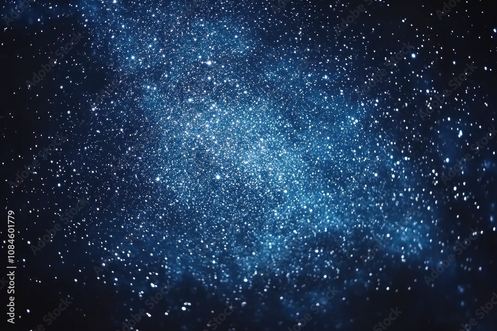 Obraz premium A dark blue background filled with stars, ideal for use in presentations, websites or social media posts