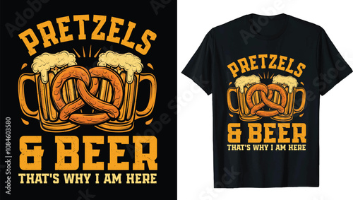 Pretzel T-Shirt Design – Pretzel Graphic, Pretzel Vector, Pretzel Illustration, Pretzel Icon, Pretzel Artwork for Creative Projects, Apparel, and Merchandise. Ideal for Food-Themed Designs.