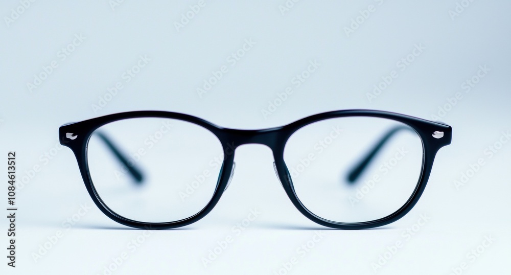 black-framed eyeglasses on a plain background black-framed eyeglasses on a plain background