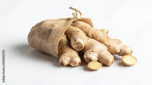 Fresh Ginger Root: A Rustic Culinary Delight photo