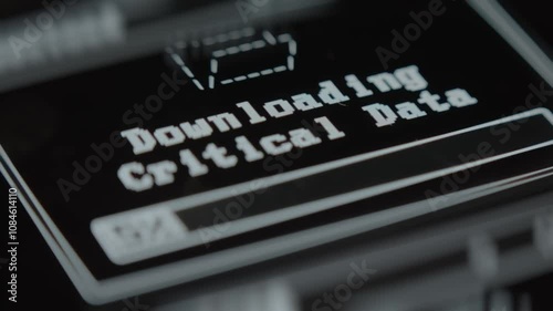 Downloading Critical Data, progress percentage, macro view