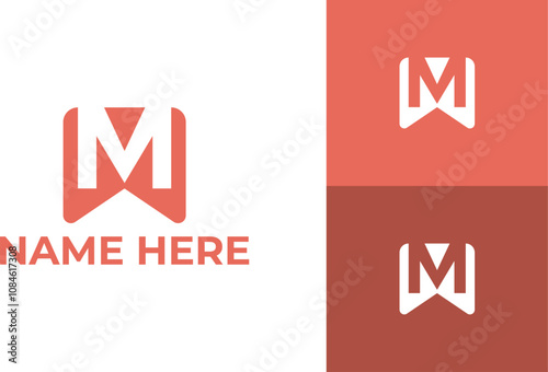 Letter M logo design template