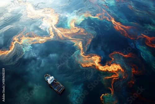 Government cleanup efforts after a major oil spill photo