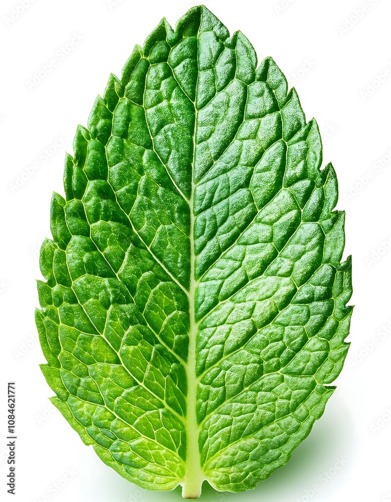 Obraz premium green leaf isolated on white