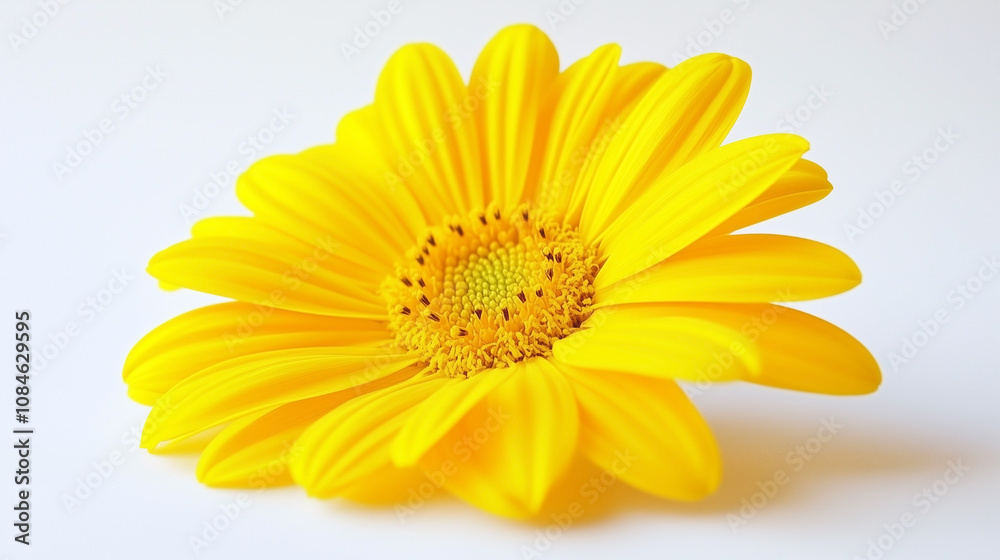 A yellow flower with a white background A yellow flower with a white background