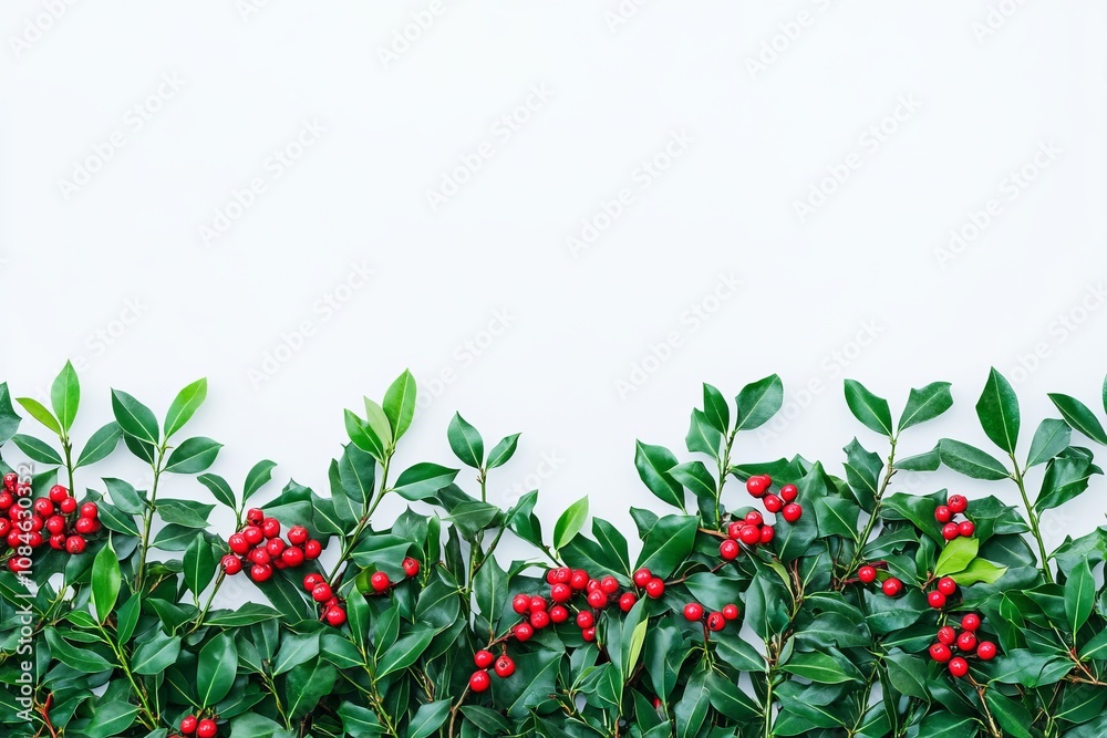 Vibrant red berries adorn a lush green plant, adding a pop of color to the natural setting. Vibrant red berries adorn a lush green plant, adding a pop of color to the natural setting.