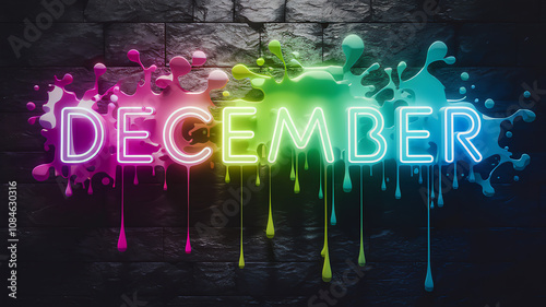 december neon effect design