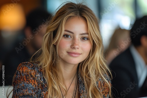 Wallpaper Mural Portrait of a Young Woman with Blonde Hair and a Warm Smile Torontodigital.ca