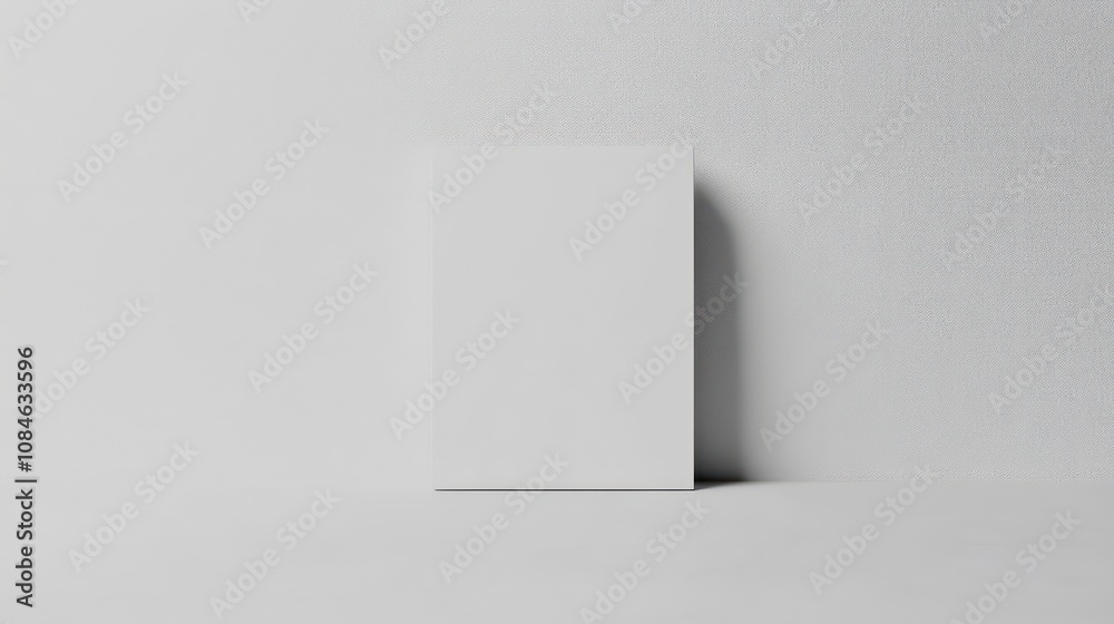 A minimalist image featuring a blank white canvas standing upright against a subtle white background, evoking a sense of simplicity and potential. A minimalist image featuring a blank white canvas standing upright against a subtle white background, evoking a sense of simplicity and potential.