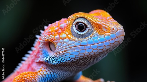 a close up of a lizard